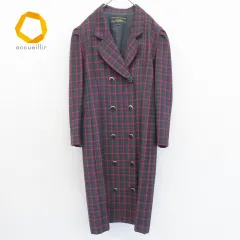 C268★レリアン Leilian大きいサイズ13+ アンゴラ混コート紫ミドル丈 C268☆レリアン Leilian大きいサイズ13+ アンゴラ混コート紫