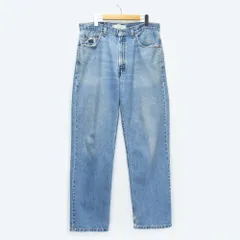 Levi's 550 リーバイス W34 L32 リラックス テーパード ジーンズ デニム ジーパン Gパン ミディアムインディゴ ライトブルー カナダ製 ダメージ 色落ち LEVIS