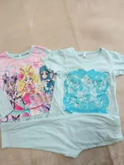 定価3,630円　キミとアイドルプリキュア♪ 天竺薄手　光る2TOPSパジャマ 裾フリル 【2781516】サックス