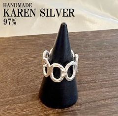 シルバーリング カレンシルバー カレン族 ハンドメイド エスニック #80