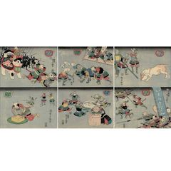 いせ辰 江戸千代紙「猫の浮世風呂」 赤の紙枠付き - メルカリ