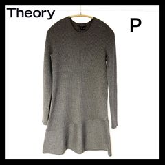 極美品【theory セオリー】ニットワンピース　グレー　P 小さいサイズ