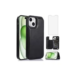 NKECXKJ iPhone15 用ケース,iP15 iPhone 15 １５ 用 スマホケース 携帯ケース カバー Case PUレザー 財布型カードホルター付き収納 スタンド機能 耐衝撃 アップルアイフォン ｉｐｈｏｎｅ いphone15 いpほね15 1