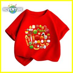ひみつのおるすばん 半袖Tシャツ 薄手トップス 赤レッド ROBLOX　ゲーム 90 100 110 120 130 140 150  子供服キッズ服