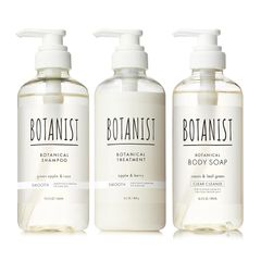 BOTANIST 보타니스트 샴푸 트리트먼트 바디 소프 3 점 세트 부드러운 × 클리어 클렌즈