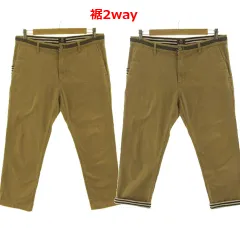 ビームスハート BEAMS HEART ウエスト ドット アンクル パンツ 42-79-0044-819 テーパード ストレッチ コットン混 ベージュブラウン ブラック 黒 ホワイト 白 XL