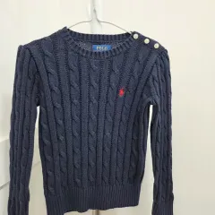 4t 110 ポロラルフローレン ネイビー ケーブルニット