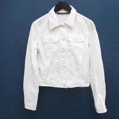 ラルフローレン RALPH LAUREN ジャケット 薄手 ショート丈 7 白系 ホワイト ボタン 綿 コットン 無地のサムネイル