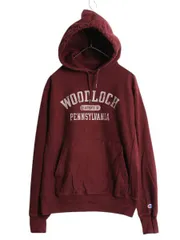 【お得なクーポン配布中!】 00s チャンピオン リバースウィーブ 3段 プリント スウェット パーカー メンズ レディース S オールド Champion フード トレーナー 裏起毛