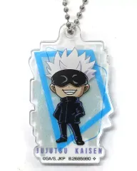 【中古】キーホルダー 五条悟A(目隠し) 「呪術廻戦 ダイカットアクリルチャーム2」 最強ガシャステーション＆ガシャポンバンダイオフィシャルショップオンライン店限定