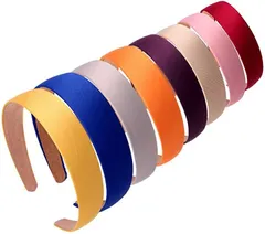 Copeflap カチューシャ レディース シンプル 幅広 ヘアアクセサリー ヘアバンド 無地 カラー セット ビタミンカラー 8色 8本セット(ビタミンカラー， 8色 8本セット)