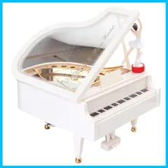 【迅速発送】Sugarello オルゴール ピアノ型 音楽ボックス バレリーナ 付き インテリア おもちゃ プレゼント お祝い 誕生日 子供 ピアノ (Ｓ 12W*12.8D*8.2H)