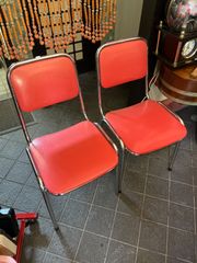 レトロポップ　椅子　イス　スタッキングチェア　ノーリツ　2脚セット　ピンク　食堂　レトロ　昭和レトロ　シャビー　アンティーク　ヴィンテージ　古道具