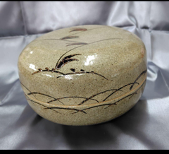 【利左ぇ門】作　喰篭　唐津焼　鉢　茶器　煎茶　昭和レトロ　新品　未使用品