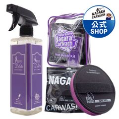 【ながら洗車】 IRON DELETE 500ml『臭くない 鉄粉除去剤 × 潤滑剤 × 鉄粉除去パッド 』 アイアンパッド付 ポーチセット ブレーキダストクリーナー  アイアンデリート てっぷん 除去剤 車