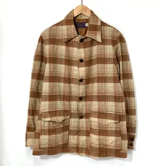 PENDLETON ペルドントン ウールジャケット チェック シャツジャケット 古着 アメリカ製 メンズ Mサイズ ベージュ系 アウター A14833◆のサムネイル