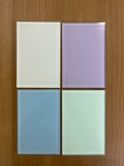 【カラー板ガラス】サンプル品４枚セット