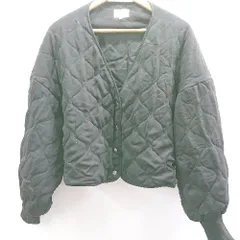 ◇ ⊇ rienda リエンダ 長袖 キルティングジャケット サイズM ブラック レディース E  【1503310002133】