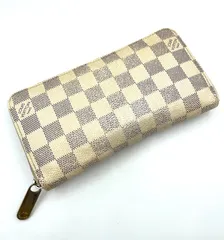 【鑑定済み】正規品 ルイヴィトン LOUIS VUITTON ダミエアズール ジッピー ウォレット N60019  ラウンドジップ 長財布