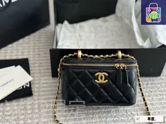 【今日WTO】Chanel シャネル ダブルボールボックスバッグ ギフトボックス付属 ストラップ長可調節-WTO輸入2-ZLD60