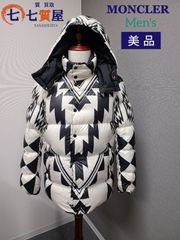 ▼最終値下げ▼【美品】MONCLER モンクレール メンズ HORDELYME リバーシブル ダウンジャケット サイズ1 ブラック×幾何学模様