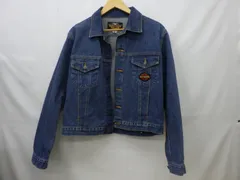 ハーレーダビッドソン 105周年記念 デニムジャケット Harley Davidson Jacket Mens Large Blue Trucker Denim 105th