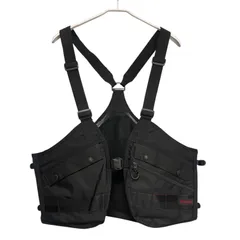 定価64900円 COMME des GARCONS HOMME × BRIEFING エステルナイロンオックス×多素材MIX ベスト HO-V001 BLACK F 2025SS コム デ ギャルソン オム ブリーフィング ミックス ブラック