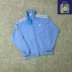 【本日限定特価】adidas Originals メンズ ジャケット スリーダブル 刺繍ロゴ ブラック/スカイブルー M-XXL [本日特価|新品未使用品]