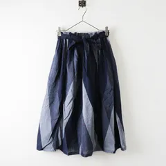 美品 パドカレ pas de calais ボイル無地＆ワイドボーダースカート 34/ネイビー ボトムス【2400013755658】のサムネイル