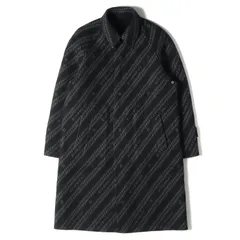 GIVENCHY ジバンシィ ロゴ ストライプ リバーシブル メルトン カシミア シルク ウールコート 近年モデル ブラック 黒 46 ジャケット ブランド オフィス カジュアルのサムネイル