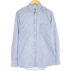 古着 ラコステ LACOSTE REGULAR FIT 長袖 ボタンダウンストライプシャツ メンズL/eaa441890
