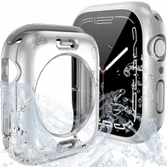 【人気商品】Series9/8/7/6/5/4 全面保護カバー SE/SE2 AppleWatch 対応 耐衝撃 防水ケース 2-in-1 ケース 軽量 アップルウォッチ Watch Apple 脱着簡単(シルバー，40mm) コンパチブル [Sunhel]