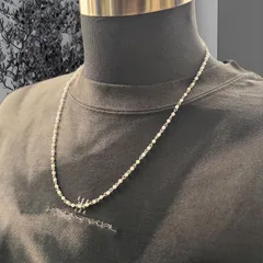 60センチ 3mm ホワイト パールチェーンネックレス シルバーチェーン ロングネックレス 長い 長め メンズ レディース デザインネックレス ストリート カジュアル おしゃれ トレンド シンプル ノームコア シンプル