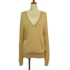 ザラ ZARA カットソー ニット Vネック XL ベージュ