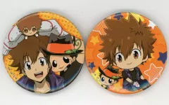 【中古】バッジ・ピンズ 沢田綱吉＆リボーン 缶バッジセット(2個組) 「ひこくじ 家庭教師ヒットマンREBORN!～Insieme a un peluche～」 E賞