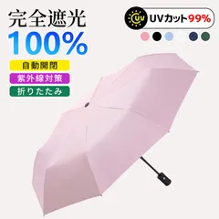 現役皮膚科医監修 完全遮光 UVカット率100%認証 日傘 折りたたみ傘 熱中症対策 遮熱 小型 超軽量 紫外線遮断 耐風撥水 晴雨兼用 男女兼用 ワンタッチ自動開閉 サイズ大きめしっかり丈夫な