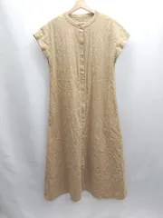 ◇ ⊂ Re:EDIT リエディ 半袖 ロング ワンピース サイズMT キャメル レディース E  【1503060020067】