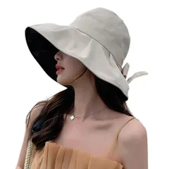 【紫外線対策・夏に向けの黒い遮光コーティングの設計】 日除け帽子 日焼け防止 ハット 紫外線カット あご紐付き レディース サイズ調節 折りたたみ 帽子 小顔効果 つば広 夏 UVカット 帽子 旅行 [Tophana] 通勤 春夏