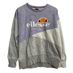 ellesse ロゴスウェット トレーナー エレッセ XS パープル ホワイト プルオーバー 裏起毛 古着卸 アメリカ仕入 a612-8241のサムネイル