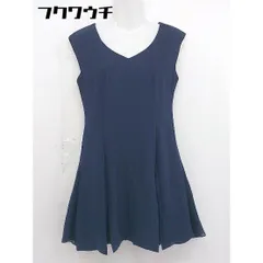 ◇ LIMITLESS LUXURY リミットレスラグジュアリー 半袖 ミニ ワンピース サイズ36 ネイビー レディース  【中古】 【1107130001255】