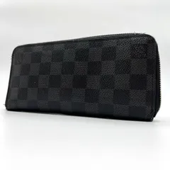 【良品】 LOUIS VUITTON ジッピーウォレット ダミエグラフィット ヴェルティカル 長財布 ブラック PVC レザー 革 ラウンドファスナー ブラック 黒色 ユニセックス 男女兼用 メンズ レディース