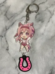 ウマ娘　ハルウララ　ラバー蹄鉄付きアクリルキーホルダー　ハピチャンくじ缶バッジ Amazon.co.jp: ウマ娘 ラバー蹄鉄付き アクリルキーホルダー TV