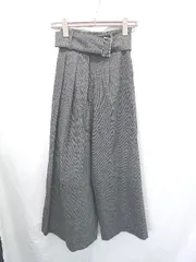 ◇ ⊆ BARAK バラク ウール ワイド パンツ サイズ9 ダークグレー系 レディース E  【1507100009630】