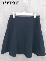 ◇ NATURAL BEAUTY BASIC サイドジップ ラメ ミニ フレア スカート サイズL ネイビー レディース 【中古】 【1002802456480】