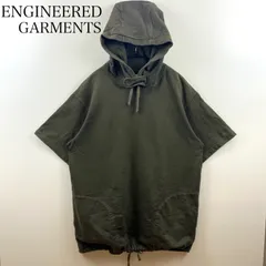 ENGINEERED GARMENTS USA S/S sweat pullover hoodie M エンジニアードガーメンツ 半袖スウェットパーカー チンスト レイヤード ネペンテス 定番 ドローコードのサムネイル