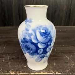 大倉陶園　ブルーローズ　花瓶　フラワーベース　花入　花器　インテリア 2025年最新】大倉陶園 ブルーローズ 花瓶の人気アイテム - メルカリ