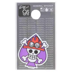 【メール便】ワンピース ビニールシール ダイカットミニステッカー エース海賊旗 少年ジャンプ ゼネラルステッカー 耐水耐光 デコステッカー アニメキャラクター グッズ 