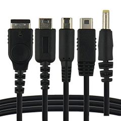 [Limited Quantity] 5-in-1 Charging Cable for Nintendo 3DS, Nintendo DSi, 2DS, 3DS, and PSP. Compatible with New 3DS, Data Transfer, Fast Charging, High-Durability, Break-Resistant USB Cable, 1.2m. Compatible with Nintendo BabbleCom USB Charging Cable.