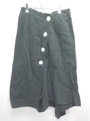 ◇ Θ SLY スライ フロントボタン アシンメトリー ロング フレア デニム スカート サイズ2 ブラック レディース E  【1411070018182】