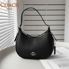 COACHバッグ C6807 ハンドバッグ　2WAY　ショルダーバッグ レディースバッグ　脇下バッグ　半月型　アウトレット品　ブラック